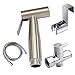 Hand Bidet for Toilet Shower Set-Hand Held Bidet Sprayer Attachment in Bathroom-Stainless Steel Handheld Muslim Shower Kit for Fresh Water