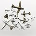 40 PCS Airplane Charms Collection - Antique Silver Bronze Colors Plane Passenger Aircraft Helicopters Aviation Aircraft Fighter Aircraft Pendants fro Jewelry Findings (Airplane HM49)
