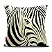 Kingla Home Throw Pillow Cover Animal Style Sofa Cushion Covers 18 X 18 Inch Zebra Cotton Zippered Pillow Cases Couch Cushions