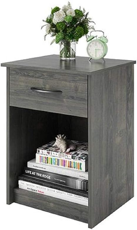 Amazon Com Mainstays 1 Drawer Night Stand Rodeo Oak Furniture Decor