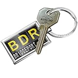 Keychain BDR Airport Code for Bridgeport, CT