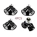Twin Socket Adapte, Light Bulb Socket Splitter For LED, CFL and Standard Bulbs, E26 to Dual E26 US Standard Screw Light Holder Adapte , 4-pack
