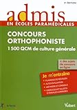 Concours Orthophoniste - 1500 QCM de culture générale - Admis - Je m'entraîne by