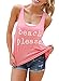 Alvaq Womens Summer Sexy Work RaceBack Tank Top And Blouse Plus Size T Shirts Small Pink