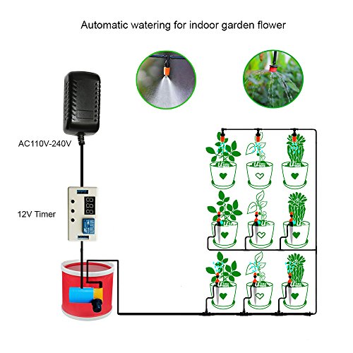 Indoor Garden Plat Automatic Watering System Timer for Home Indoor Garden Flower Irrigation,Patio,Lawn (Atomizing)