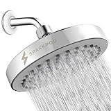 SparkPod Shower Head - High Pressure Rain - Luxury Modern Look - Easy Tool Free Installation - The Perfect Adjustable Replacement For Your Bathroom Shower Heads