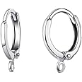 Adabele 50pcs Hypoallergenic Round Hoop Huggie Earring