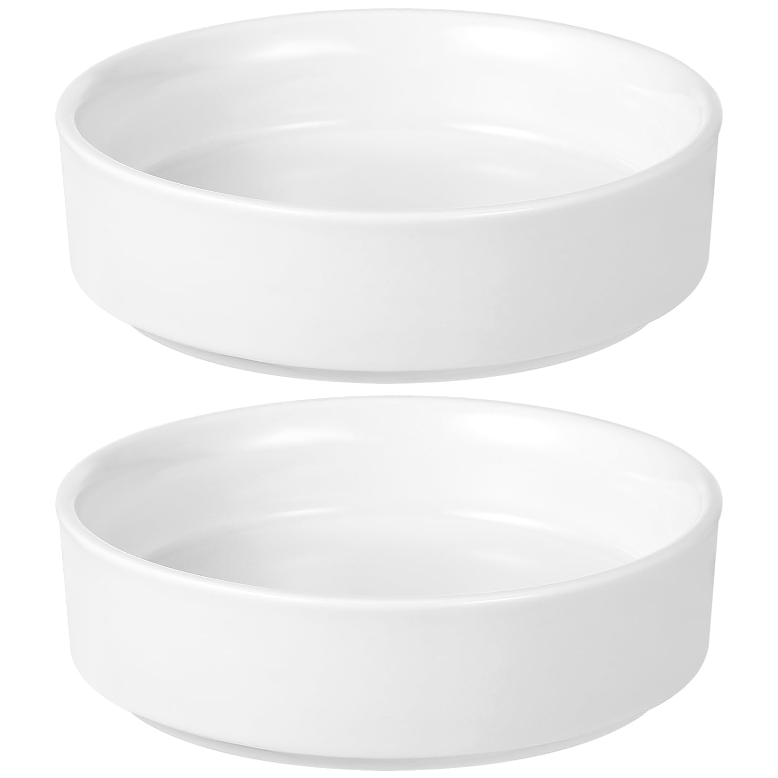 BESPORTBLE 2pcs Brazilian Wood Pallet Plant Pot Trays Home Decoration Round Planter Succulent Plant Decoration for Home Plant Drip Saucer Ceramics White Office Potted Plant Wooden Pallets