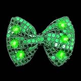 Fun Central G727, 1 Pc, Light Up Sequin Bow Tie,Green Bow Tie, Light Up Bowtie, Green Light Toys, Glow in the Dark Bow Tie, St. Patrick's Day Party