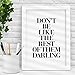 Don't Be Like the Rest of Them Darling Coco Chanel Quote Typography Poster Wall Decor Motivational Print Inspirational Poster Home Decor