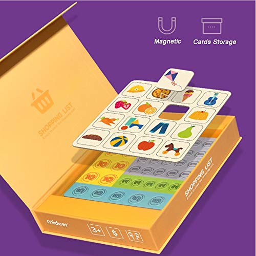 JCREN Shopping List Board Games for Kids Wooden Educational Memory
