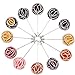 WeiShang Men's Lapel Pin Flower Handmade Boutonniere for Suit (Pack of 12) (Style 6)