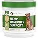 POINTPET Natural Immune Support for Dogs with Organic Hemp Oil, Omega 3 & 6 - Relieve Allergies, Dry and Itchy Skin, Improve Heart and Brain Health, Dog Immunity Booster Supplement, 90 Soft Chews