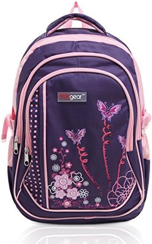 MGgear 18 Inch Girl Butterfly Flower Student School Bookbag/Children Backpack