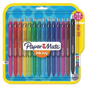 Inkjoy gel retractable pen, 0.7mm, assorted ink, 14/pack