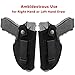 GVN Inside The Waistband Holster Gun Concealed Carry Holster | Fits S&W M&P Shield / GLOCK 26 27 29 30 33 42 43 / Springfield XD XDS / Ruger LC9 & All Similar Handguns (Right and left hand universal)