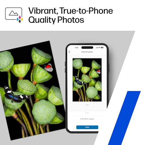 HP Envy Inspire 7255e Wireless Color Inkjet Printer, Print, scan, copy, Easy setup, Mobile printing, Best-for-home, 3 month Instant Ink trial included, AI-enabled (1W2Y9A)