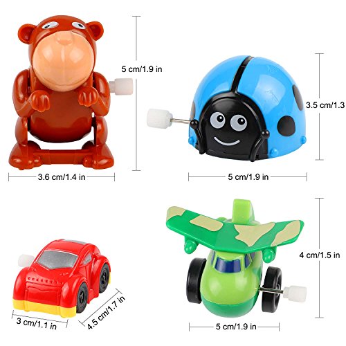 8 Pack Wind up Toys Flipping Animals Party Favors for Kids Boys Girls - Thumbnail 6