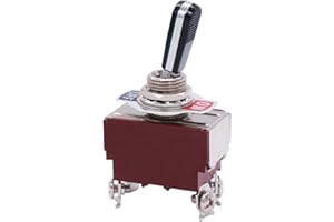 Twidec/Heavy Duty Rocker Toggle Switch 16A 250V DPST 2 Position 4 Pin ON/Off Switch with Black PC Wear-Resistant Handle TEN-A-4210BK-A221