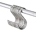 JINHEZO Premium 10-Pack Larger Round S Shaped Hooks in Polished Stainless Steel Metal, Hangers Hanging for Kitchen, Work Shop, Bathroom, Garden, Kitchenware Pots Utensils, Clothes, Bags, Towels
