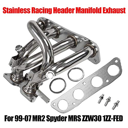 For 2000 2001 2002 2003 2004 2005 Toyota MR2 Spyder MRS ZZW30 1ZZ-FED Stainless Racing Header Manifold Exhaust With Gasket Performance