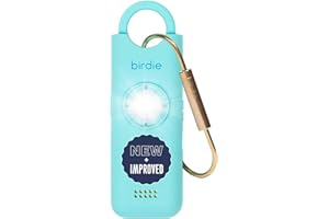 She’s Birdie 3.0 New Version – The Original Personal Safety Alarm for Women by Women–Loud Siren, Flash Light and Rechargeable Battery in a Variety of Colors (Aqua Blue)