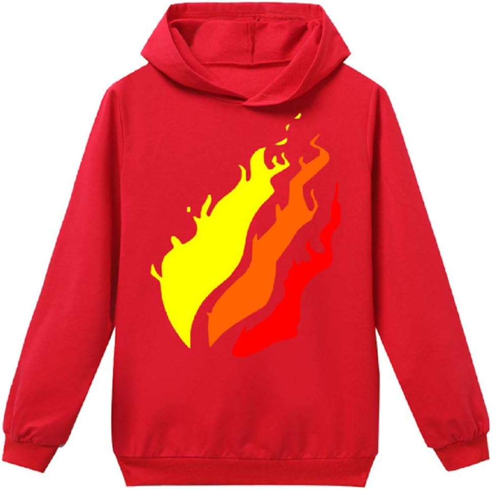 Original Forms Youth Preston Fire Playz Fashion Shirts Boys Girls Spring Cotton Shirts (Red, 10Y)