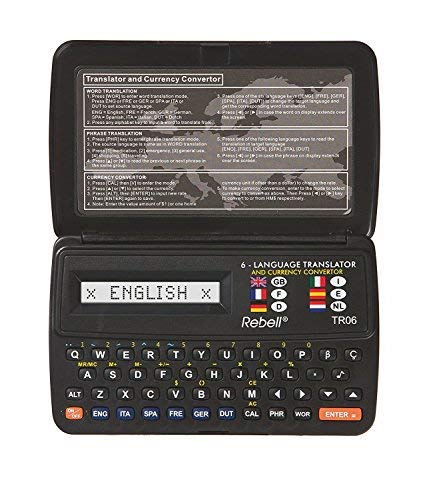 Rebell TR06 Translator 6,000 Words Translation in English, French, Spanish, German, Dutch and Italian