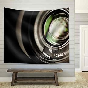 Professional High Definition Camcorder in Close Up, Selective Focus,Shallow Depth of Field - Fabric Wall Tapestry Home Decor - 51x60 inches