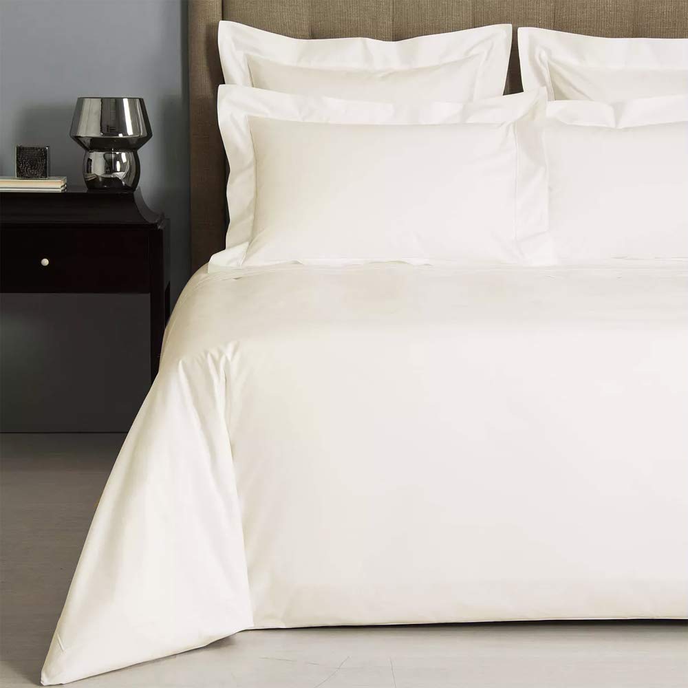 Linens Limited 100% Egyptian Cotton 400 Thread Count Oxford Pillow Cases, Cream, Pair