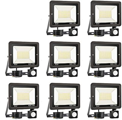 100W Foco led exterior con sensor movimiento de alto brillo 6000K ...