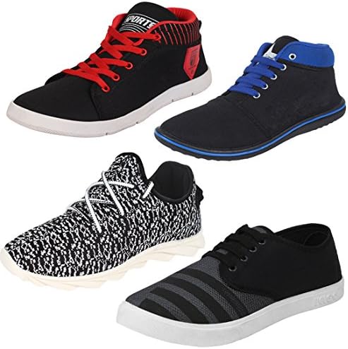 Earton Men Combo Pack of 4 (Casual Sneakers with Sports Shoes)