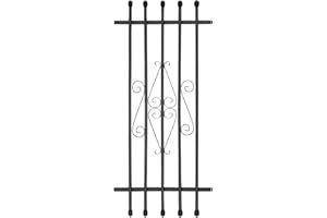 WEWORTH Spear Point Heavy Duty Window Bar,Window Security Bars Guards for Prevent Burglary,Safety for Home and Pet(24×54,Black,Choose The Installation Accessories You Need Separately)