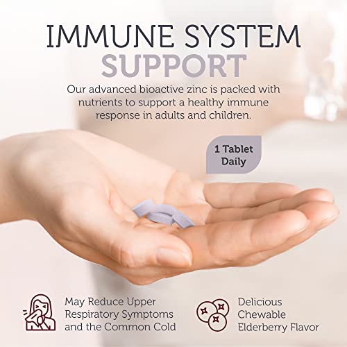 Zahler Elderberry Zinc Lozenges for Adults & Kids Delicious Chewable