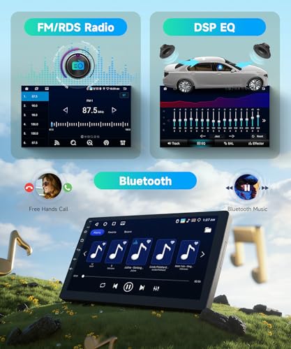 Rimoody 8 Core 6G+128G Android Autoradio per Mercedes Smart 453 Fortwo 2014-2020 Wireless Carplay Android Auto GPS WiFi 360° Panorama, 9 Pollici Touchscreen Bluetooth FM/RDS/DSP Telecamera Posteriore