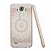 LG G3 Case, Silverback(TM) ULTRA SLIM Paisley Flower Hard Plastic Clear Case Skin Cover for LG G3 (Henna Full Mandala Floral)
