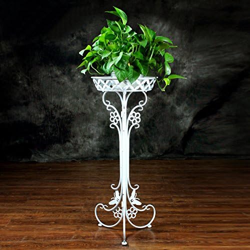 Iron Art FlowerPot Stands,1 Pots Planter Holder,Elegant Design Floor Shelf,Indoor Outdoor Garden Patio Plant Bonsai Decorative Display Flower Rack