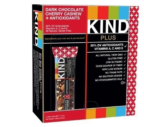 KIND FRUIT & NUT BARS BAR DK CHOC/CHRY&CASHEW 1.4 OZ
