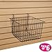 Only Garment Racks Deep Wire Storage Baskets For Gridwall, Slatwall and Pegboard - Black Finish - Dimensions: 12