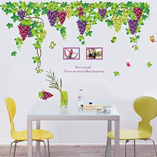 Mox WallArt Purple Flower Grape Wall Decals Wall Stickers Peel and Stick Removable Wall Stickers for Kids Nursery Bedroom Living Room