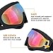 Ski Goggles, 2 Pack Snowboard Goggles Skate Glasses, Motorcycle Cycling Goggles for Kids, Boys & Girls, Youth, Men & Women, with UV 400 Protection, Wind Resistance, Anti-Glare Lenses