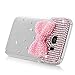 S7 Edge Case,Samsung Galaxy S7 Edge Case - Mavis's Diary 3D Handmade Lovely Cute Pink Bow with Bling Crystal Shiny Diamonds Gems Clear Cover Hard PC Case