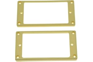 KAISH 2pcs Cream Humbucker Pickup Ring Flat Base Bottom Frame for Epiphone LP Guitar