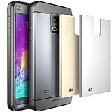 Galaxy Note 4 Case, SUPCASE Water Resistant Full-body Rugged Case with Built-in Screen Protector for Samsung Galaxy Note 4 - Retail Packaging - 3 Interchangeable Covers (Spacy Gray/Silver/Gold)