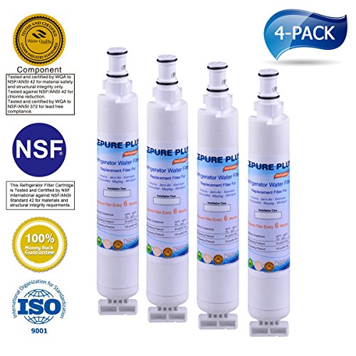 ICEPURE PLUS 4396701 Replacement for Whirlpool 4396701,EDR6D1,Kenmore 9915,46-9915,NL120V,4396701,4396702 Refrigerator Water Filter 4 Pack