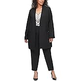 Calvin Klein Womens Open Front Long Blazer Jacket