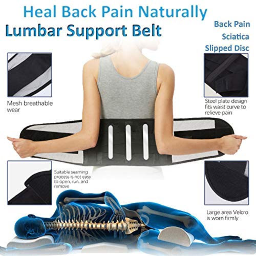 image for Jinjin Heal Back Pian Naturally Lumbar Support Belt,Breathable Mesh Ba