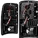 AKKON - For 2000-2006 Suburban Tahoe Yukon XL Denali Liftgate Model Style G2 Black C-Sty LED Tail Lights Brake Lamps Pair