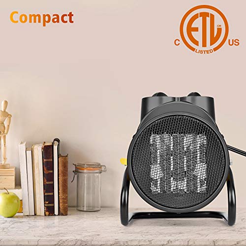 Space Heater Electric Heater Fan Combo for All Year Round, Fast