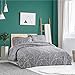 Bedsure Tree Branch Floral Comforter King Size Grey Down Alternative Comforter Microfiber Duvet 3 Pieces (1 Comforter + 2 Pillow Shams)